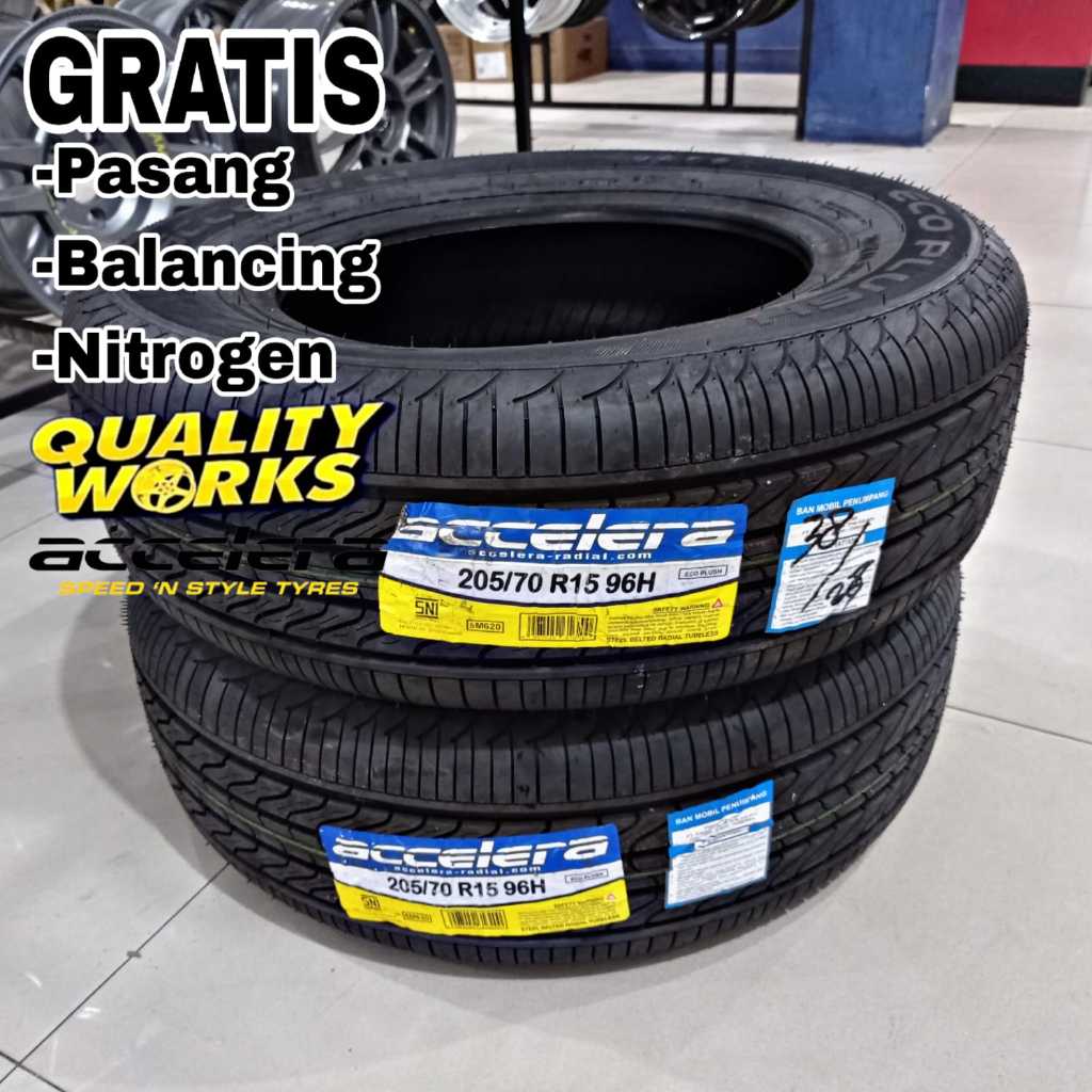 BAN MOBIL STANDAR 205 70 R15 ACCELERA ECO PLUSH BAN TUBLLES 205/70 R15
