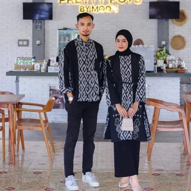 SET COUPLE GAMIS OUTER LENGAN PANJANG