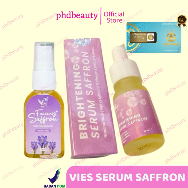 COD SIAP KIRIM‼️BPOM SERUM GLOWING SAFFRON VIES BEAUTY ORIGINAL GLOW SERUM SAFFRON VIES BEAUTY FACEM