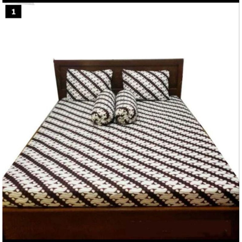 Sprei Batik Etnik Homestay, Spa, Motif Jogja Mataraman Klasik T20cm