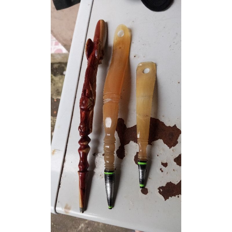 gagang joran wader & gulungan  dari tanduk dan kayu