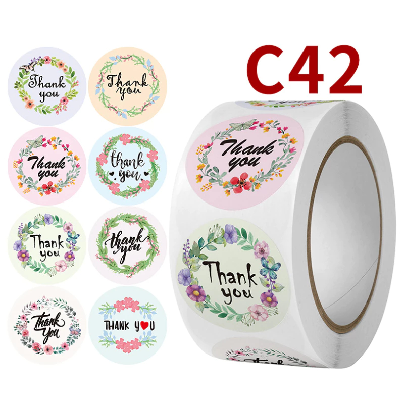 

STIKER THANKYOU 1 ROLL 500PC | THANKYOU CARD ROLL