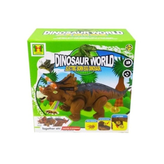 MAINAN ROBOT TRICERATOP BERTELUR BORN EGG DINOSAUR TRICERATOP BADAK