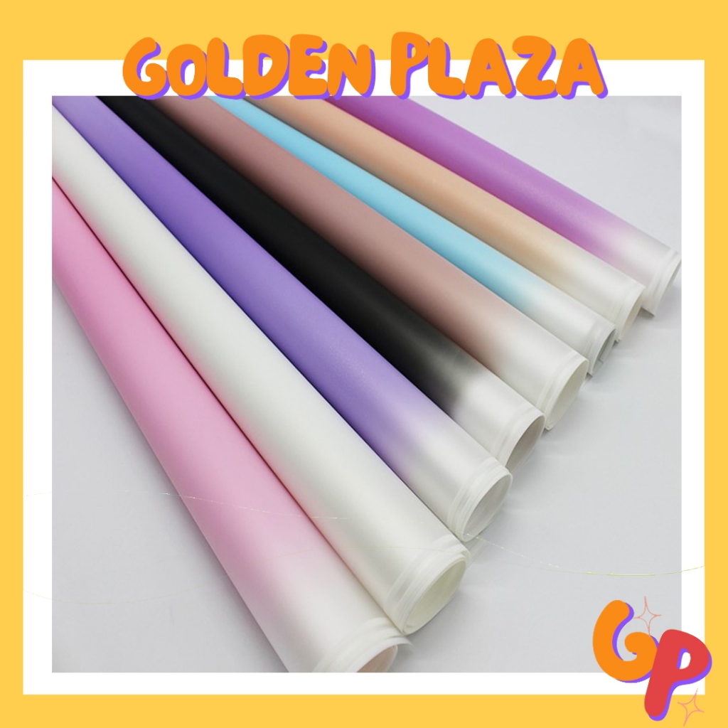 

Kertas Bunga Buket Gradasi Warna Transparan Garis Flower Wrapping Kertas Cellophane KB6294