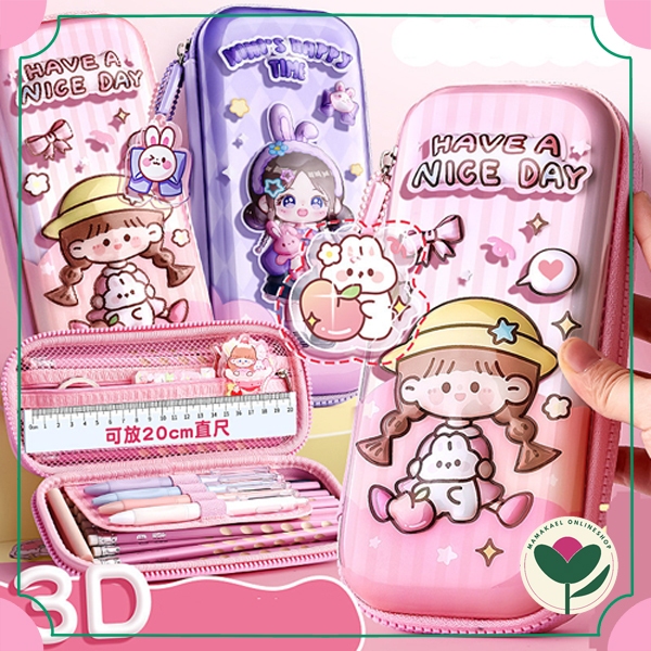 

Kotak pensil 3D gambar lucu cute tempat pensil alat tulis kawai MK1576