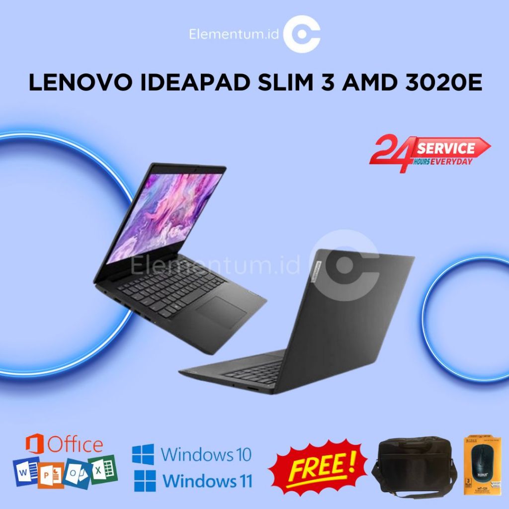 Laptop Lenovo Ideapad Slim 3 Amd 3020E / 8GB 256GB SSD / Win10