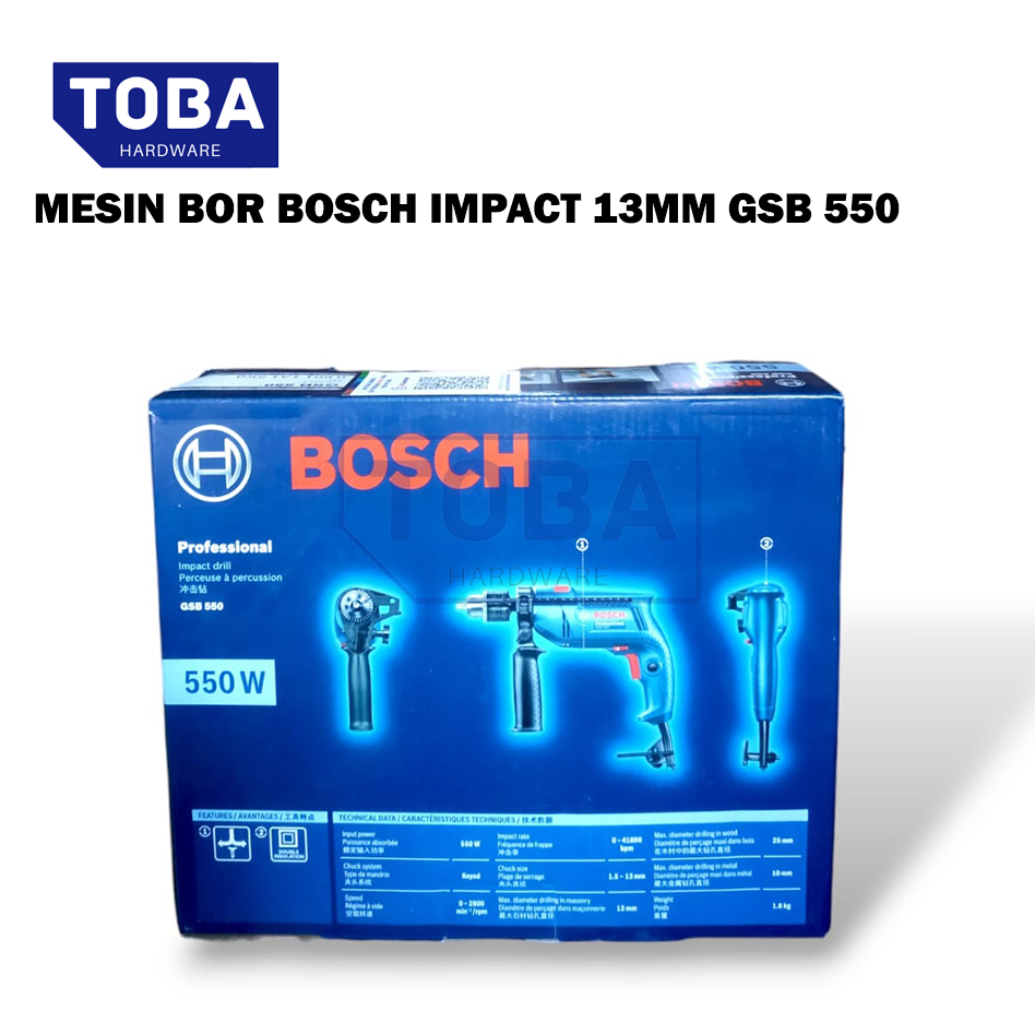MESIN BOR BOSCH IMPACT 13MM GSB550/ MESIN BOR/ BOR TEMBOK/ BOSCH/ MESIN BOR TEMBOK