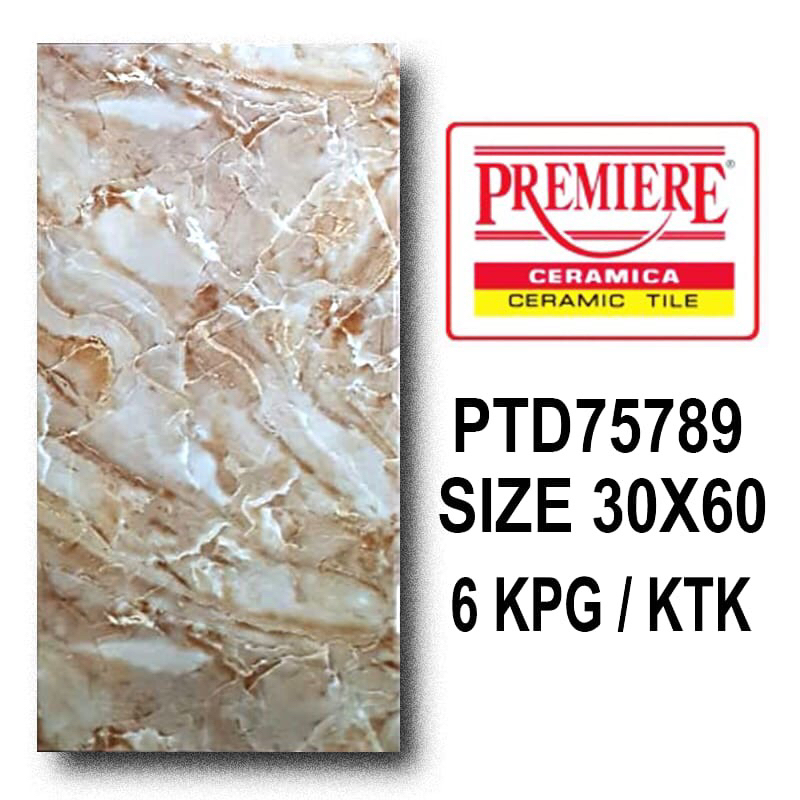 Keramik Dinding Kamar Mandi | Keramik Dinding Dapur | Ukuran 30x60 Licin (Glossy) | PTD75789