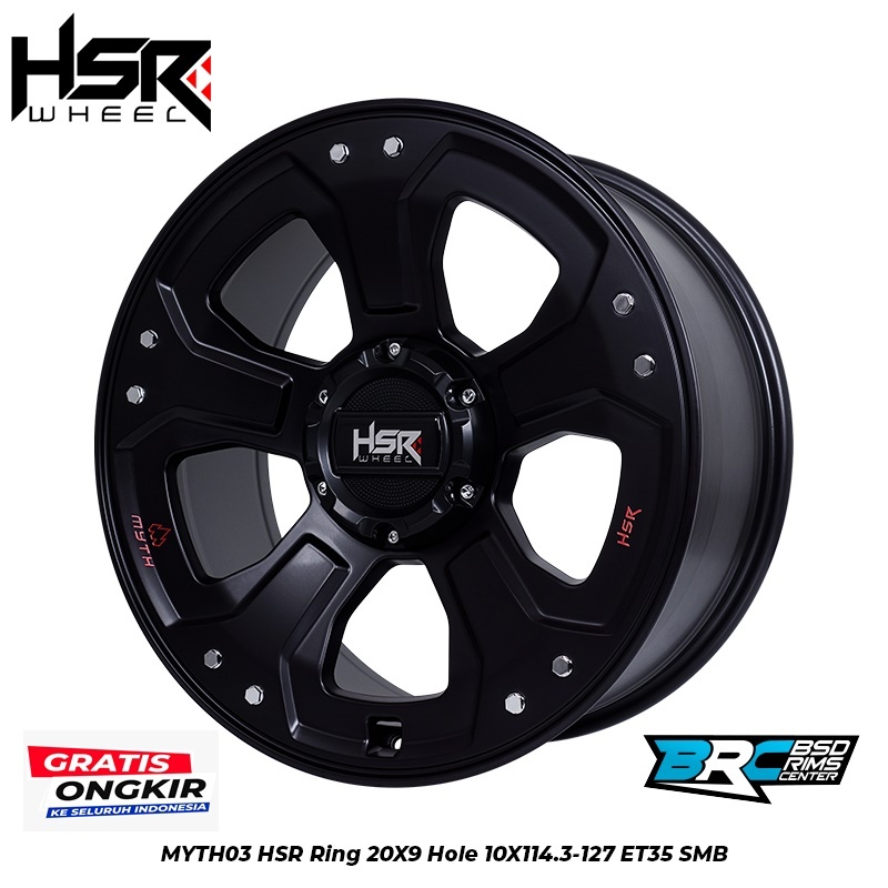 VELG BUAT MOBIL RUBICON RING 20X9 HSR MYTH03