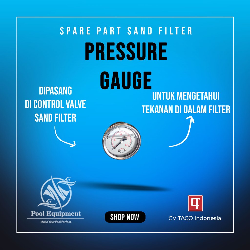 Pressure Gauge Sand Filter TACO