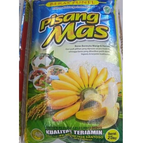 

Beras Pisang Mas murah dan berkualitas, beras gurih enak dan punel 5KG