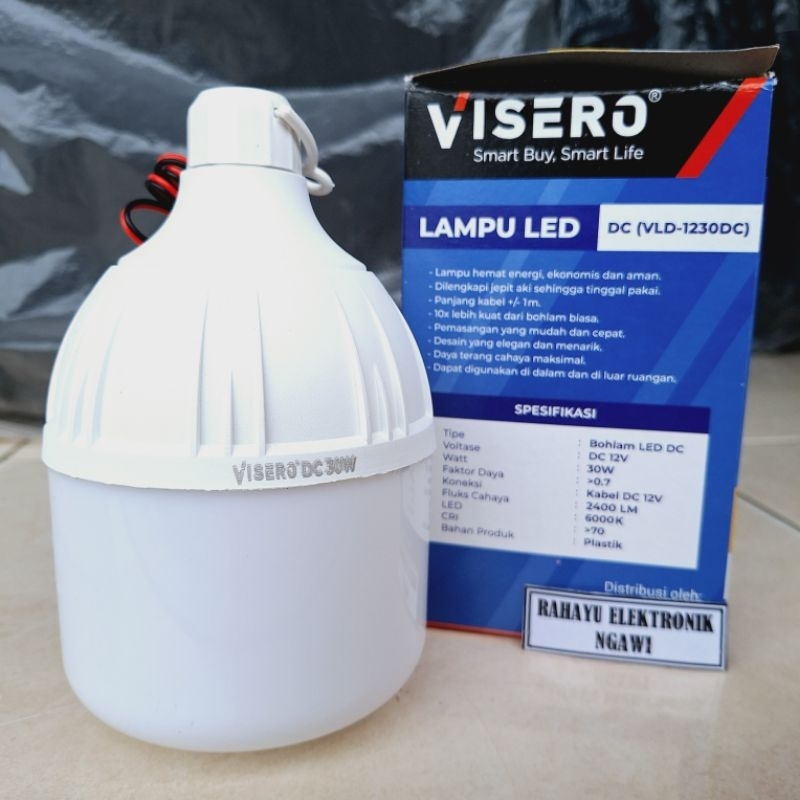 Lampu Bohlam LED DC12V 30Watt VISERO Lampu Aki 30 Watt