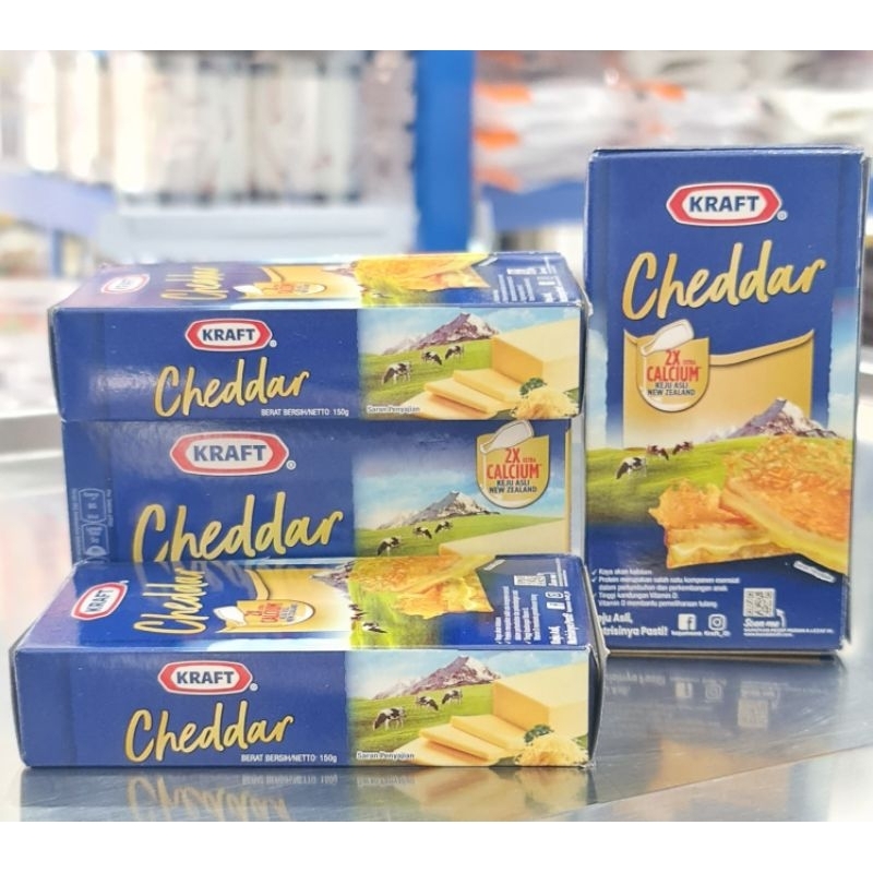 

Kraft Cheddar Cheese 150gr /Kraft Cheddar/Keju Parut/Keju Blok