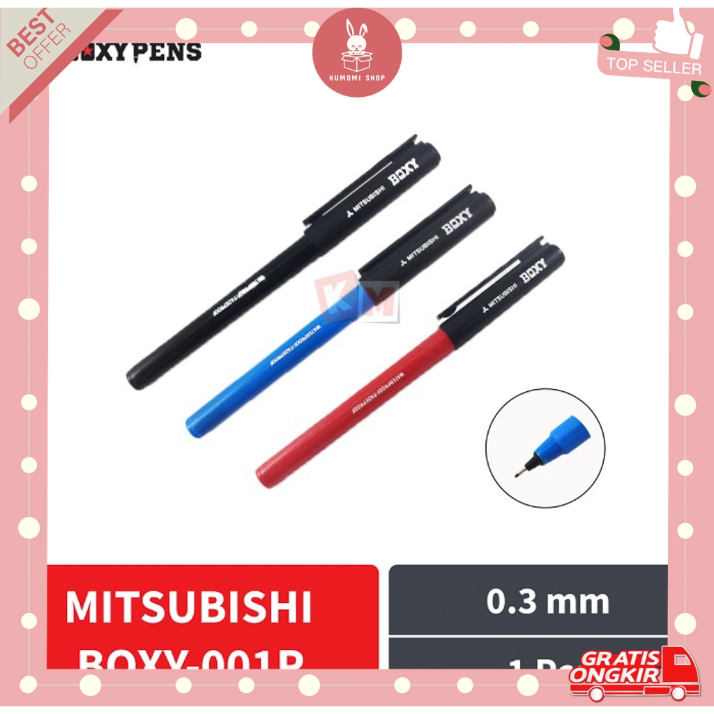 

KUMOMI - Pulpen BOXY 001P 0,3 mm / Ballpoint / Perlengkapan Kantor / Perlengkapan Sekolah
