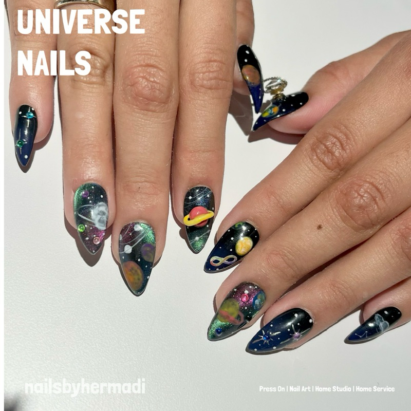 My Universe Coldplay | Kuku Konser | Korea nail | Galaxy Nail | Press On Nail | Viviene Westwood