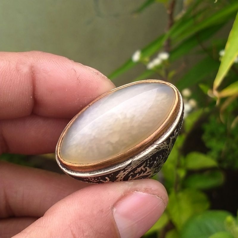 batu akik pandan nanas klasik super lejat natural