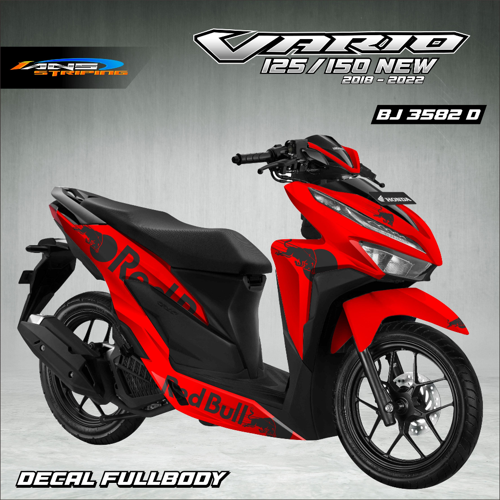 BJ 3582-STIKER MOTOR VARIASI DESAIN MOTOR VARIO 125 DAN 150 NEW-STIKER VARIO CUSTOM TAMPILAN MOTOR