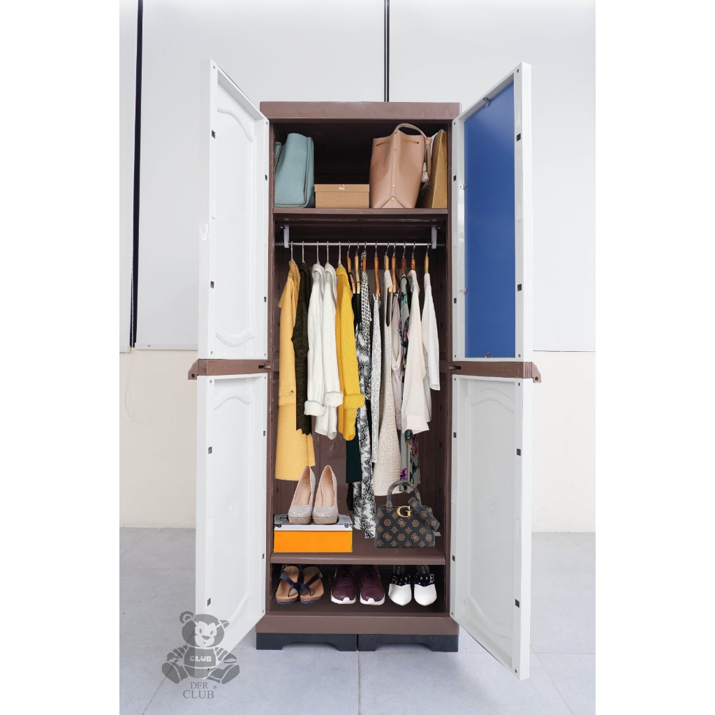 Lemari Plastik Club Premium Prada (FULL GANTUNG) Lemari BAJU PLASTIK  Lemari JUMBO BESAR GANTUNG KOK