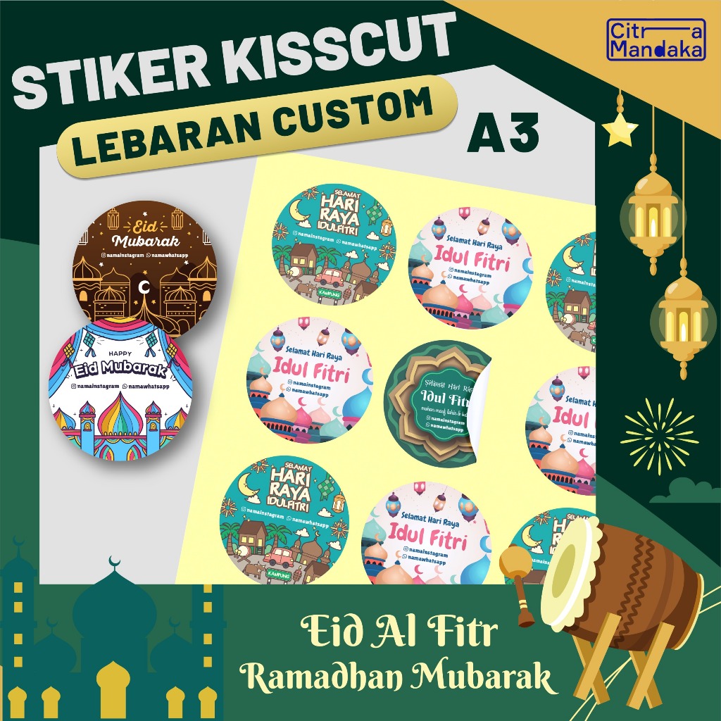 

Cetak Stiker Label Lebaran Idul Fitri Custom A3 Free Design