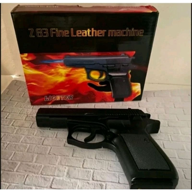 Mancis Korek Api Pistol Z83 Makarov Austria 100% Full Besi Metal Free Sarung Bisa kokang