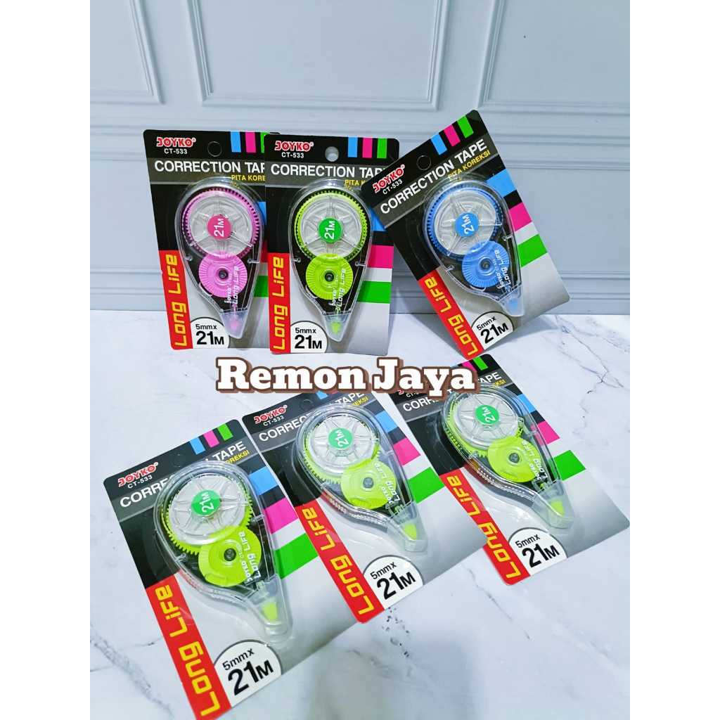 

CORRECTION TAPE JOYKO CT 533 / TIP EX KERTAS 21 METER LONG LIVE