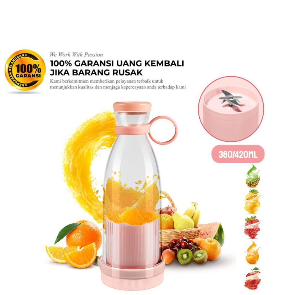 Blender Juicer Portable Mini Cup 6 Mata Pisau | JUICE BLENDER PORTABLE |  MINI JUICER JUS BATERAI CH