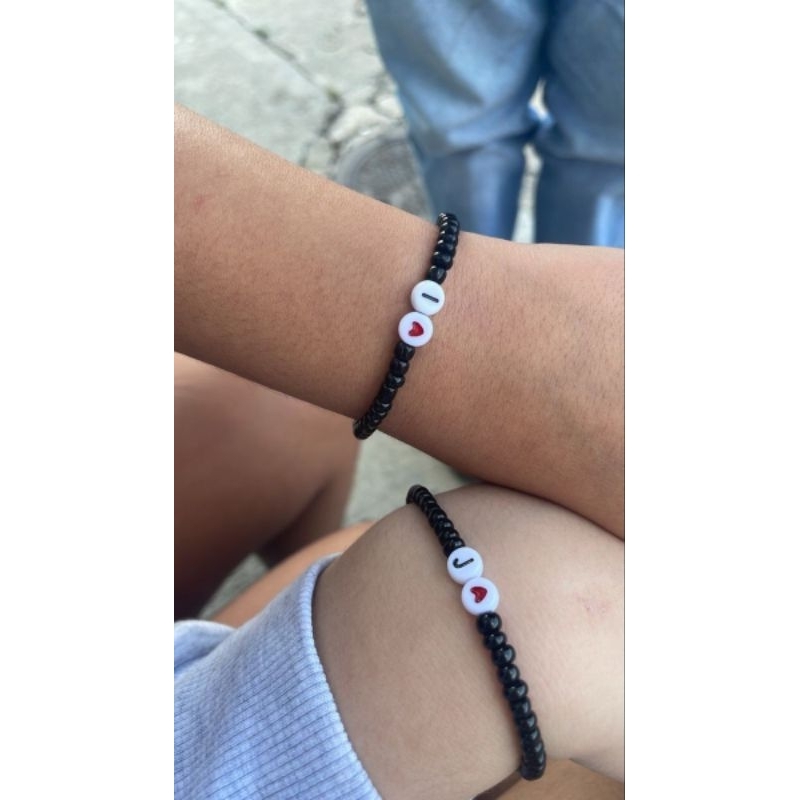 ♥️Pika_Store♥️ 2 Pcs Gelang couple manik-manik custom huruf
