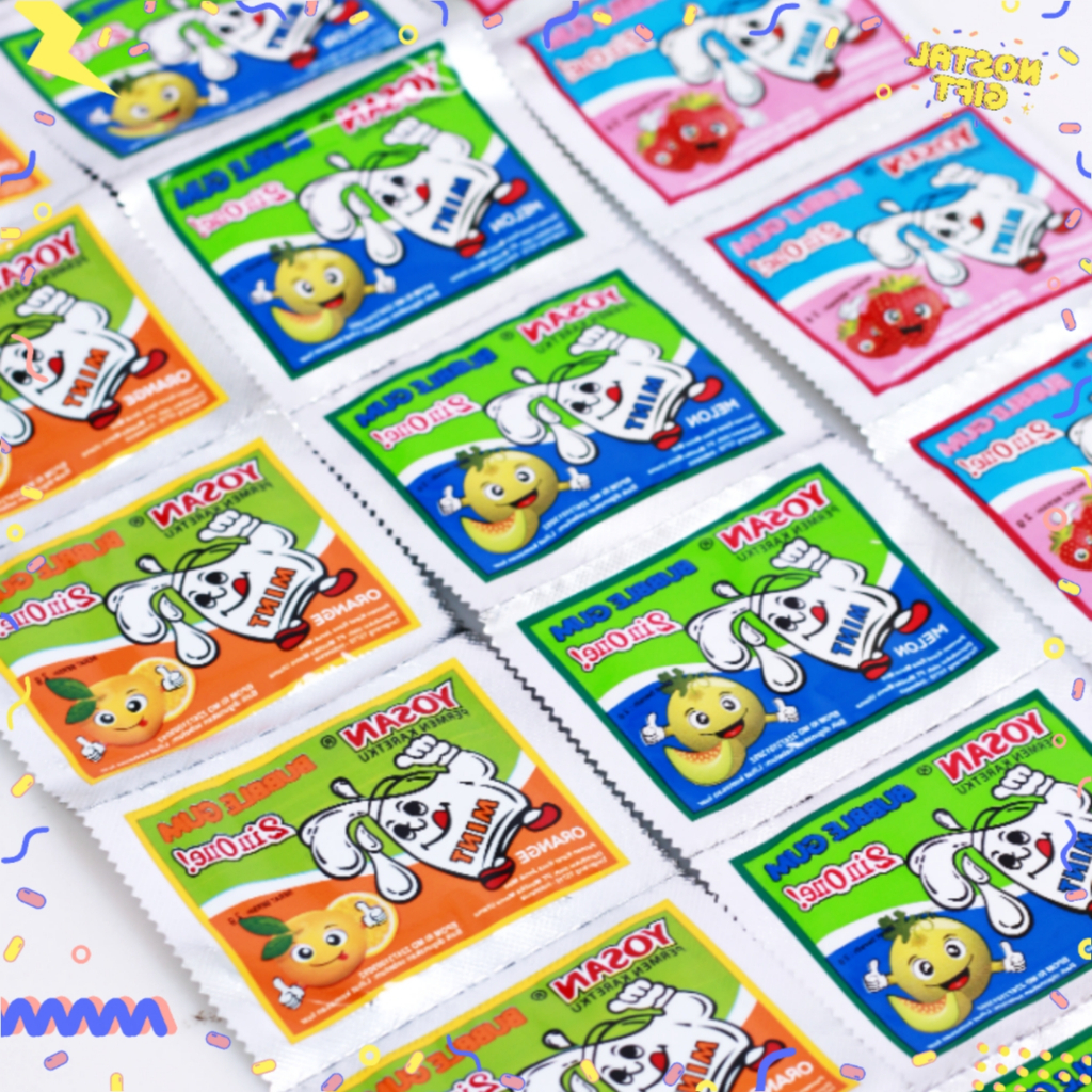 

NOSTALGIFT | Permen Karet Super Bubble Gum Yosan Jadul 2 in One | Jajanan Nostalgia ( Ecer / 1 pcs)