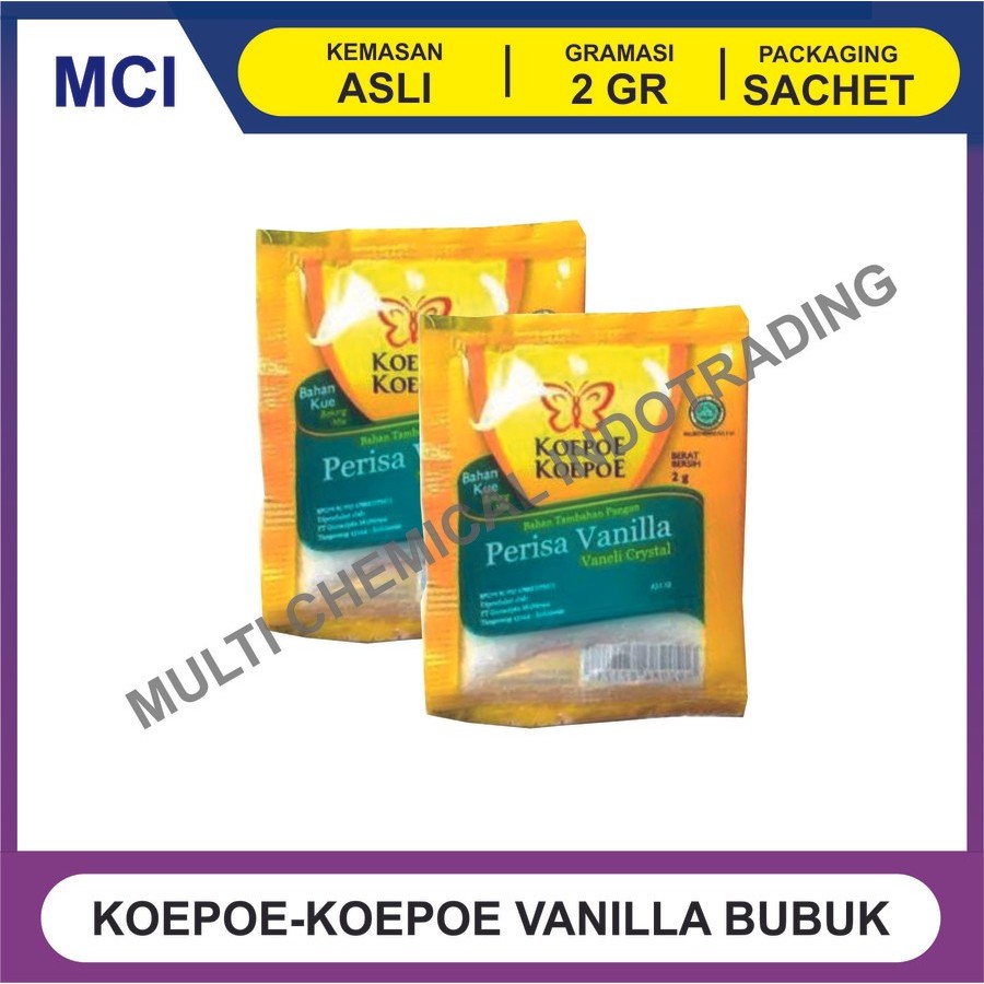 

PERISA VANILLA KOEPOE 2 GR / VANELY VANILLI - 1 DUS 2400 PCS