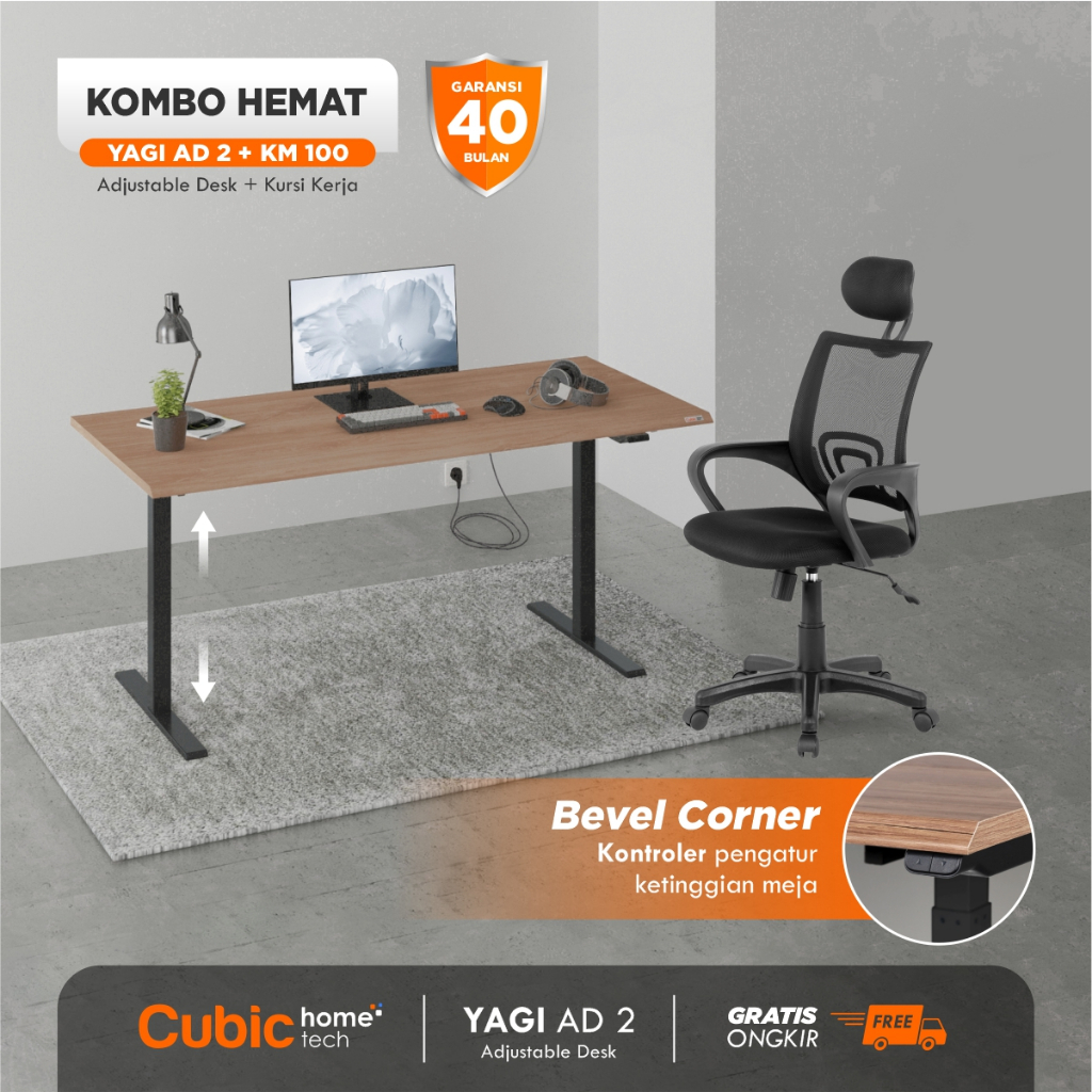 Cubic Meja Kerja Elektrik / Adjustable Desk / YAGI AD 2