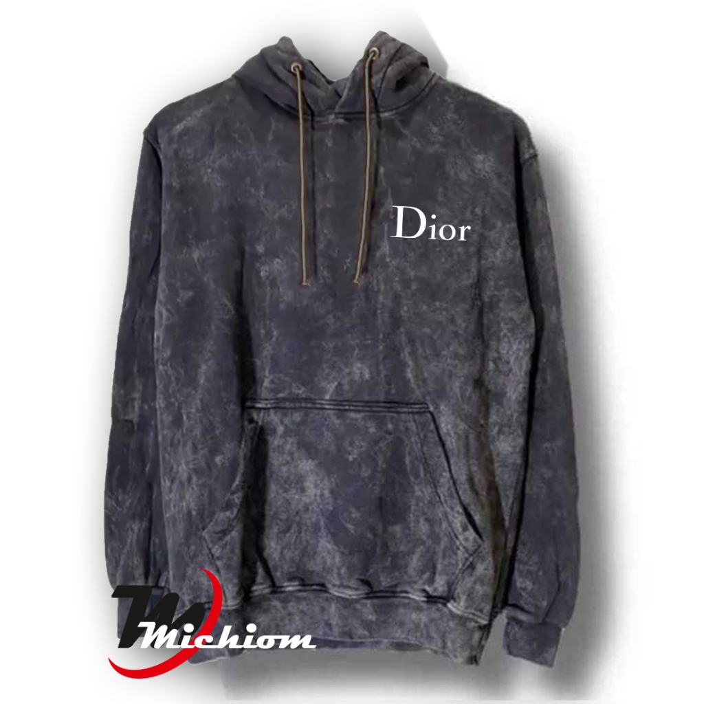 Jaket Hoodie Pria Washing Dior Sandwash Tie Dye Oversize Cotton Tebal Premium Distro