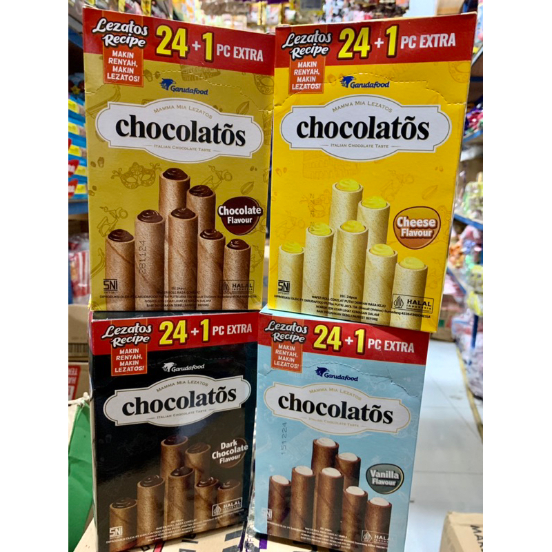 

gery chocolatos wafer stik 14g .(1kotak isi 24 pc ..) ready all varian