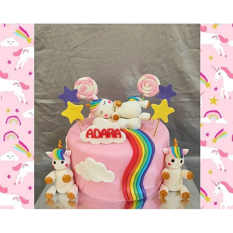 unicorn fondant cake