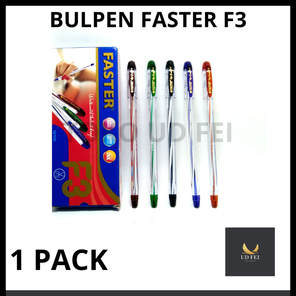 

(1 PACK) Pulpen Faster / Faster F3 / Bolpen Pulpen Bolpoin Faster F3 / F-3 0.5 mm