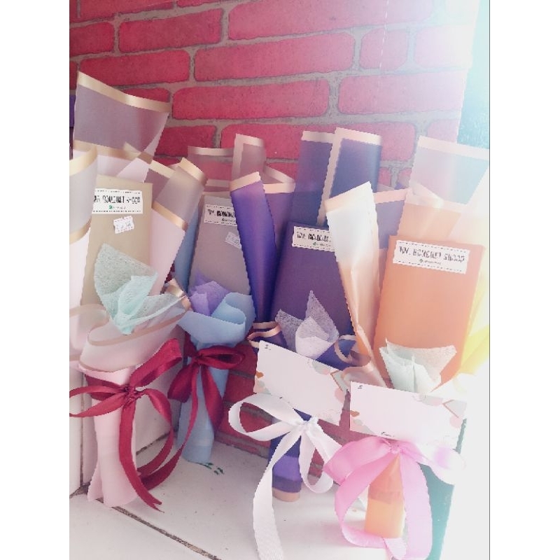 buket kosongan, buket snack, buket coklat sileverquen kecil