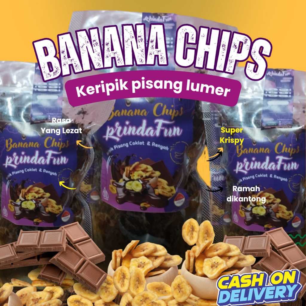 

[PRINDAFUN] - Banana Chips - Keripik Pisang Lumer - 130gr