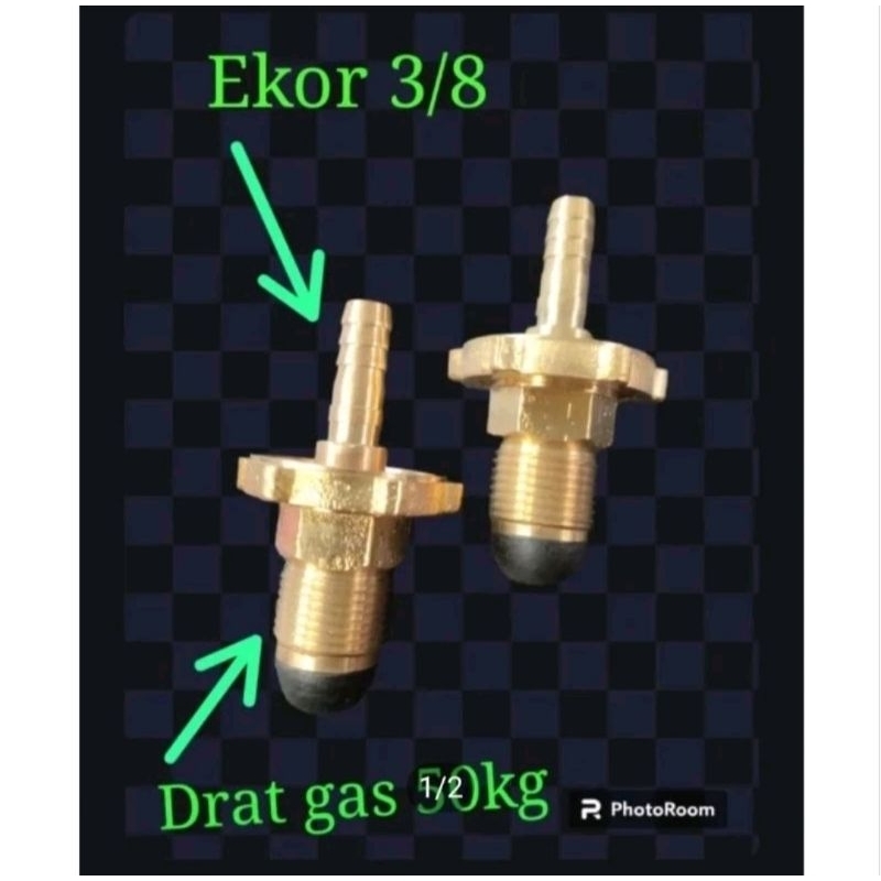 Nepel gas 50kg ekor 3/8