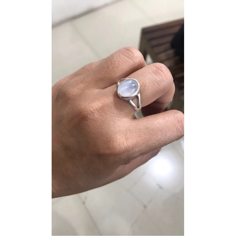 emban cincin perak wanita permata 10x12mm