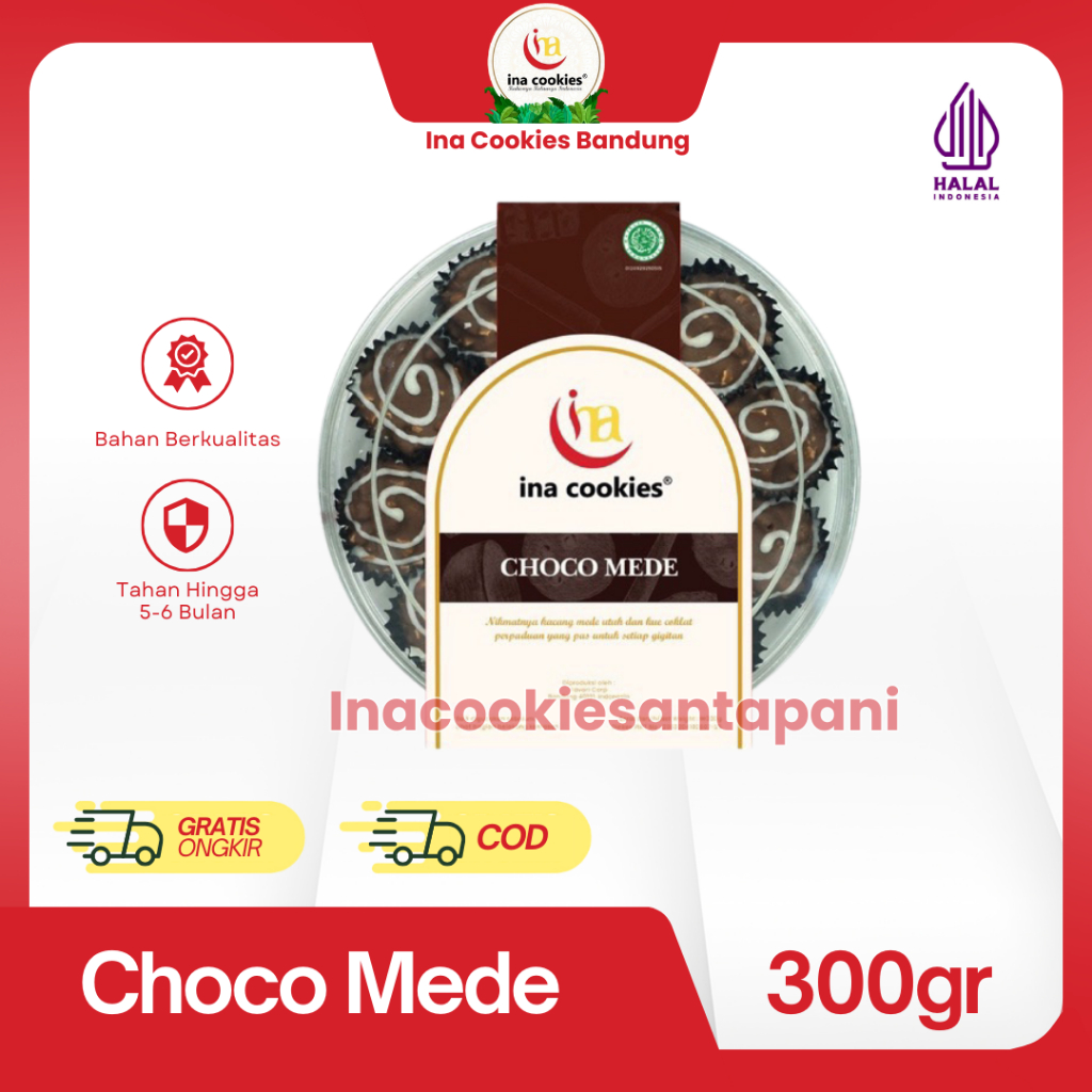 

Ina Cookies Kue Kering Premium Choco Mede Toples Reguler