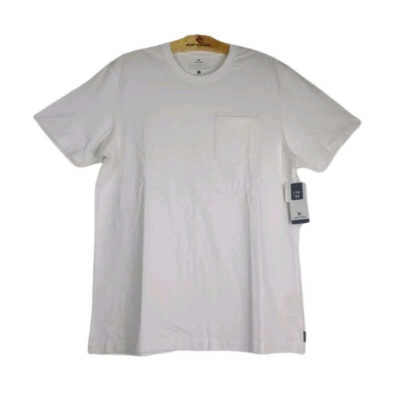 Kaos Ripcurl Pria Original S21 Plain Pocket Tee - white