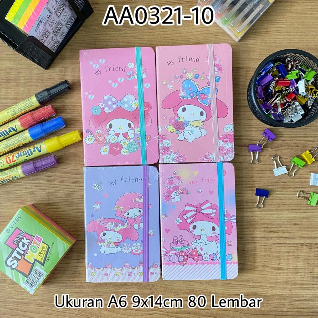 

MEMO AA00321-10 A6-80 SR MOTIF KUROMI CINAMONROLL UKURAN A6- NOTEBOOK DIARY BUKU CATATAN