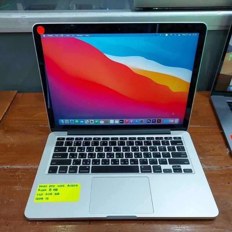 macbook pro 2015 core i5 ram 8gb ssd 256gb A1502 166