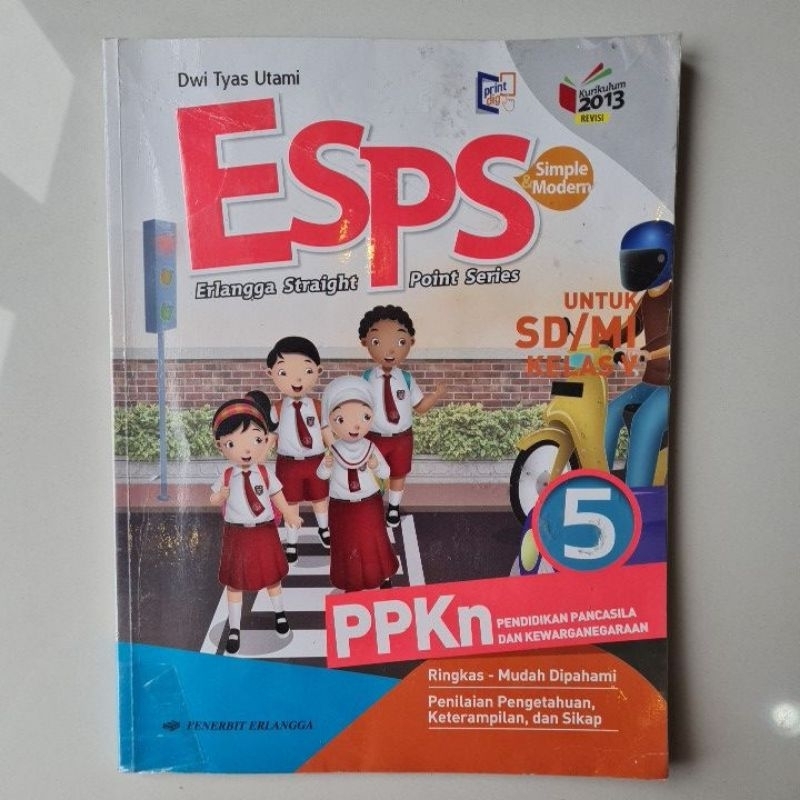 Buku ESPS PPKN kelas 5 / V Erlangga Preloved