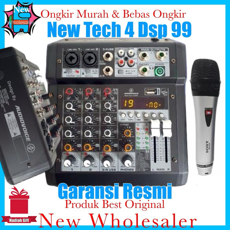 Audio Mixer Audio voice New tech 4 Dsp 99 efek original resmi mixing