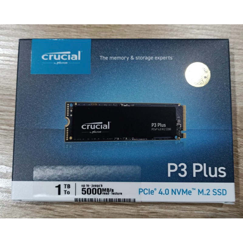 Crucial P3 PLUS 1TB NVME PCIe Gen 4 x4 M.2 2280 SSD PC LAPTOP NOTEBOOK