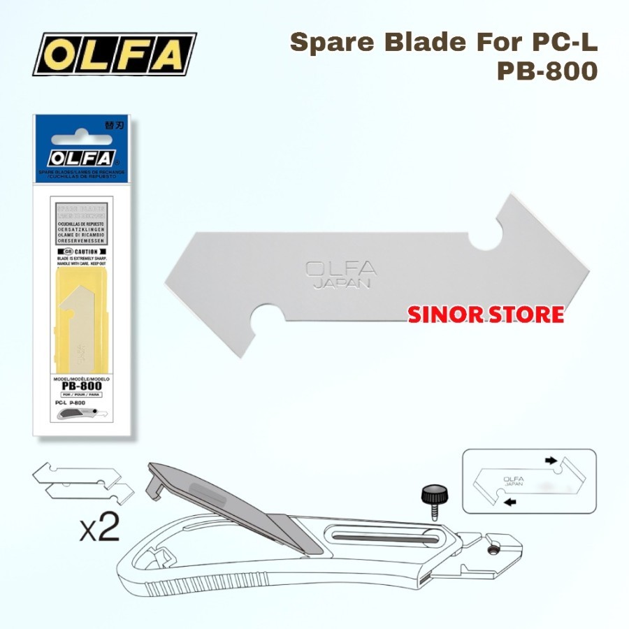 

REFILL Olfa PC-L Heavy Duty Plastic Laminate Acrylic cutter (PB-800)