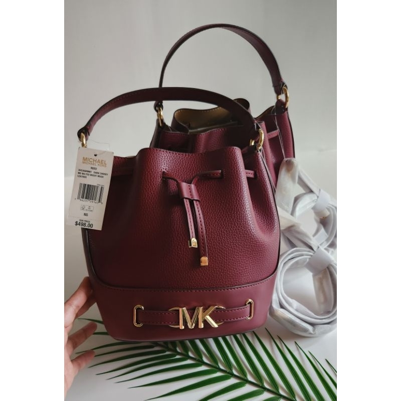 Tas MK0rs reed bucket dark chery