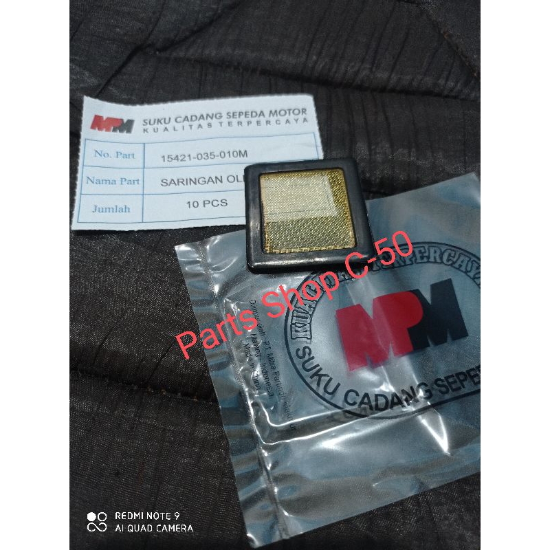 Filter Saringan Oli Honda Astrea Grand/Supra/Supra Fit/Legenda/Impressa Good Quality Merk MPM