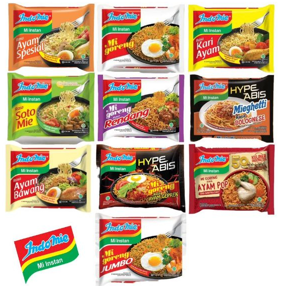 

(10 bks) Indomie mie instant, pilihan ada 6 varian, 10 bks
