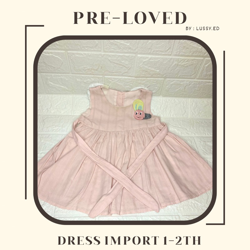 Dress import anak perempuan kupu2